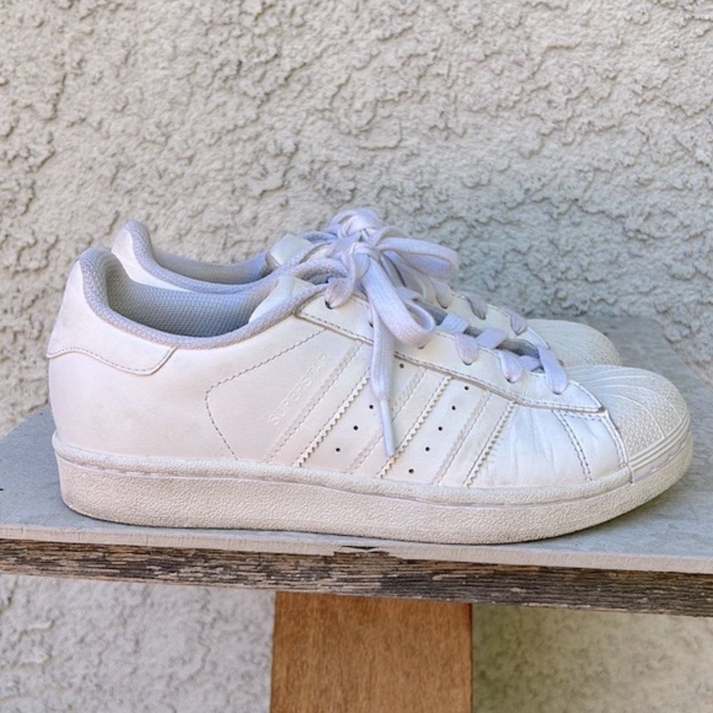 Adidas Superstar Ortholite Thrashed Dirty Distressed White Sneaker Shoes